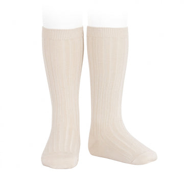 Condor Basic Rib Knee Socks Lino